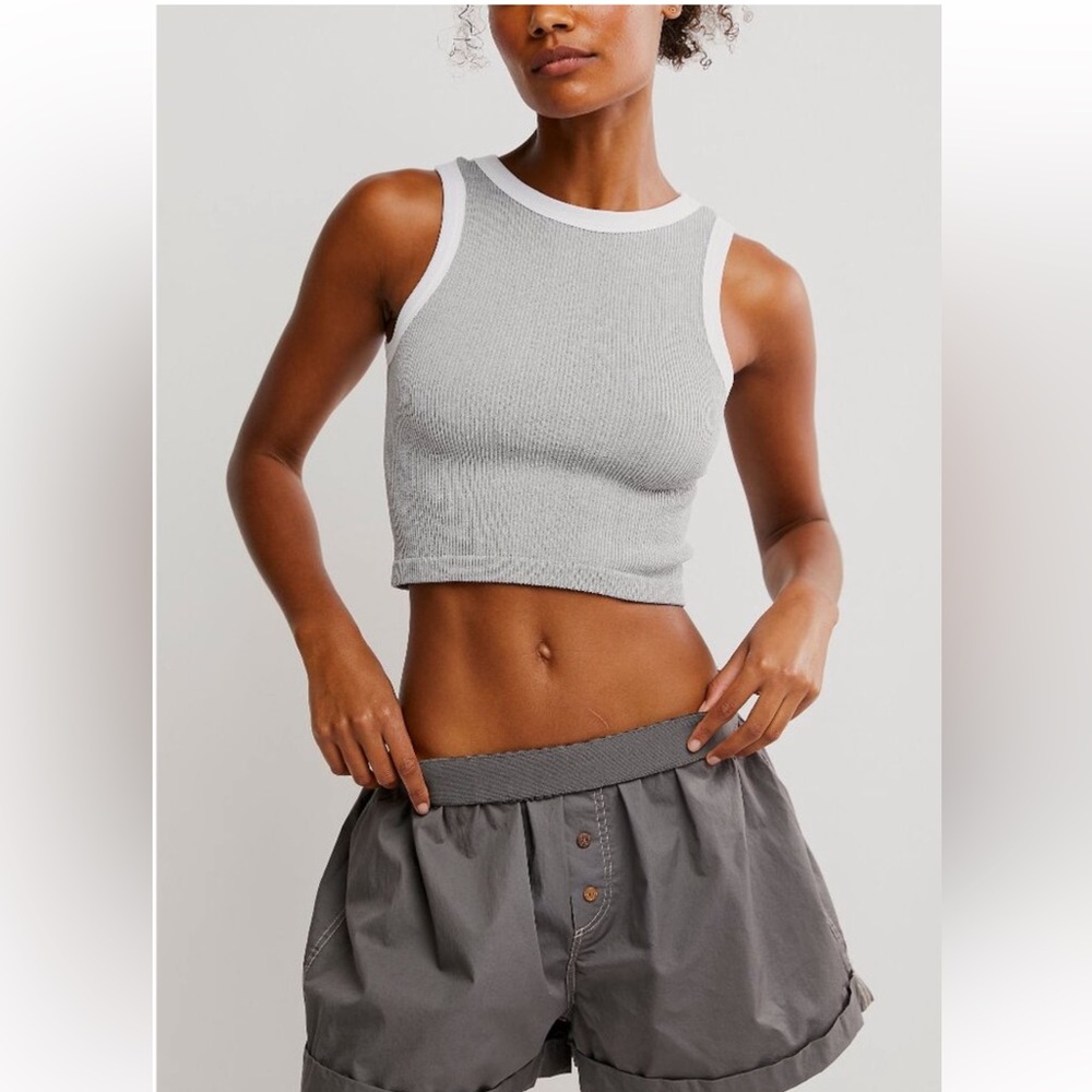 FP Movement by Free People Make It Happen Brami in Grey White Combo Size M/L NWT